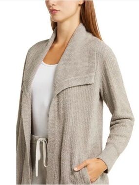 BAREFOOT DREAMS Women’s Cozychic Rib Drape Cardigan Sweater